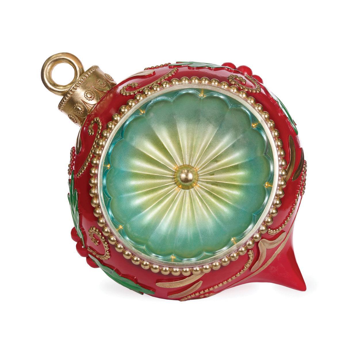 Red Retro Bauble Décor-Holly and Ivy-Lima & Co