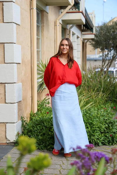 Remy Skirt - Blue-The Eighth Letter-Lima & Co