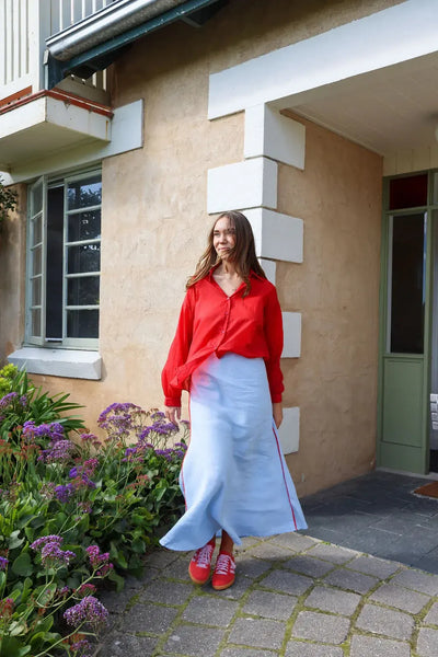 Remy Skirt - Blue-The Eighth Letter-Lima & Co