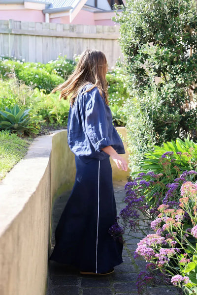 Remy Skirt - Navy-The Eighth Letter-Lima & Co