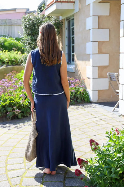 Remy Skirt - Navy-The Eighth Letter-Lima & Co