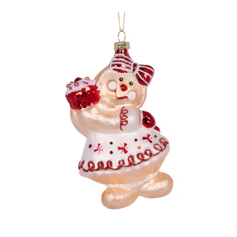 Retro Gingerbread Girl With Cupcake Hanging-Holly and Ivy-Lima & Co