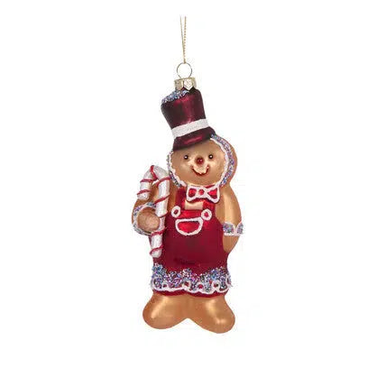 Retro Gingerbread Man With Rolling Pin Hanging-Holly and Ivy-Lima & Co