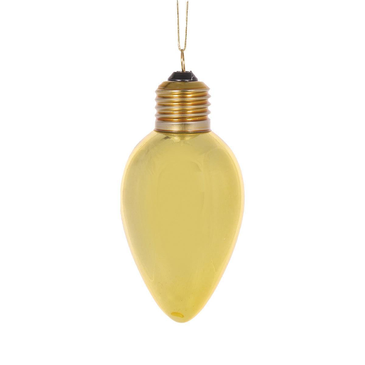 Retro Gold Bulb Ornament-Holly and Ivy-Lima & Co