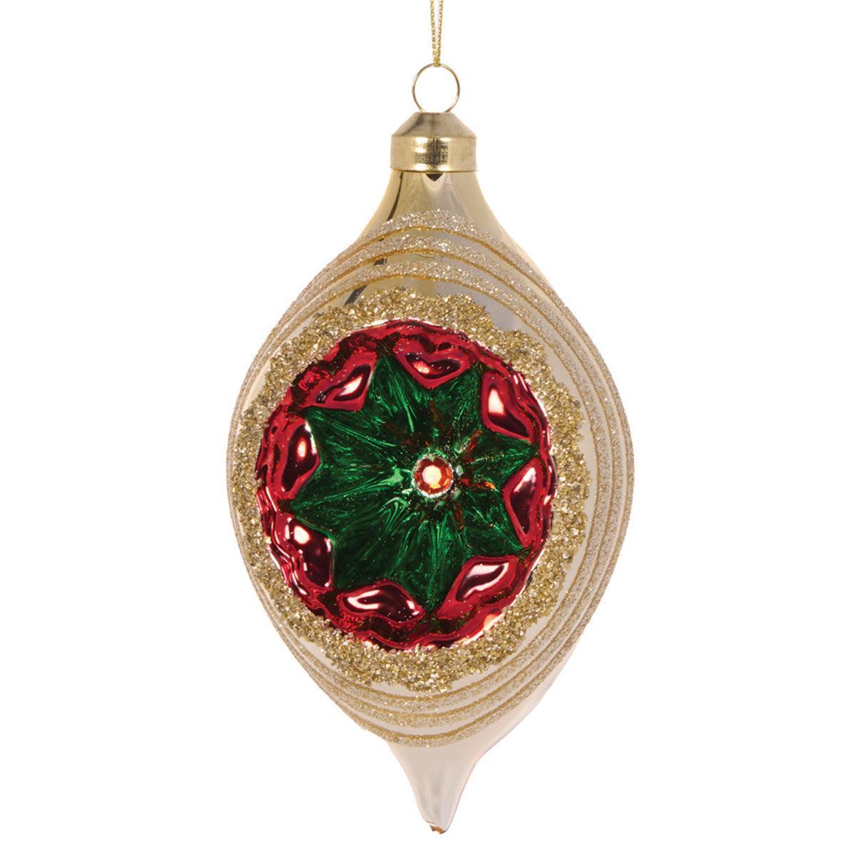 Retro Gold Vintage Drop Bauble-Holly and Ivy-Lima & Co