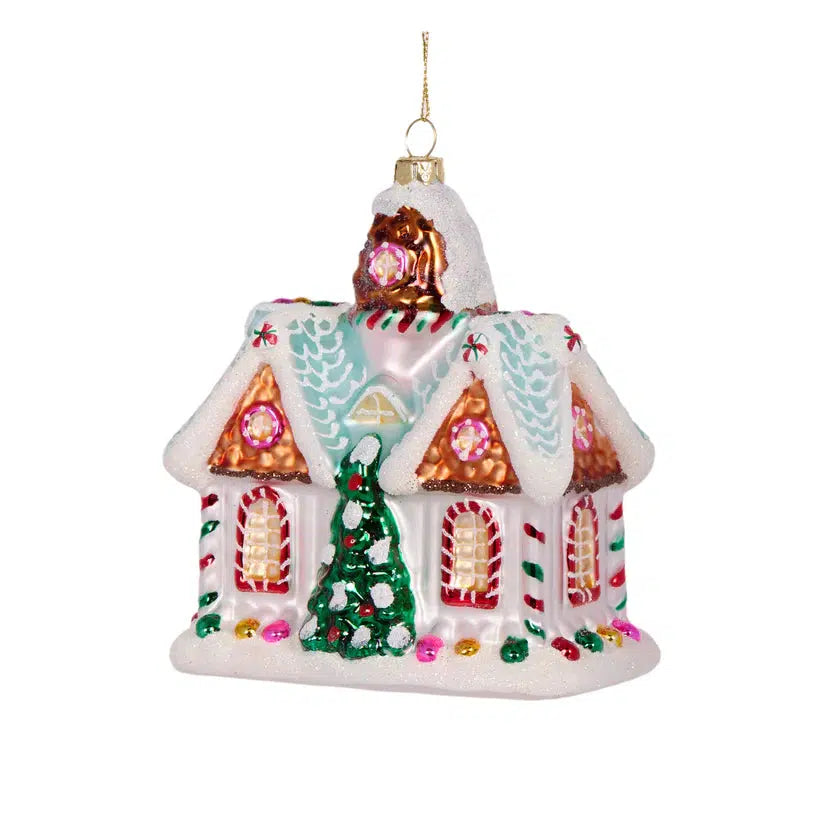 Retro Pastel Gingerbread House Hanging-Holly and Ivy-Lima & Co