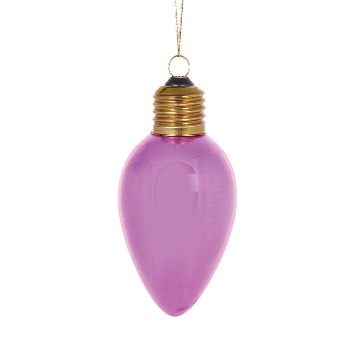 Retro Pink Bulb Ornament-Holly and Ivy-Lima & Co