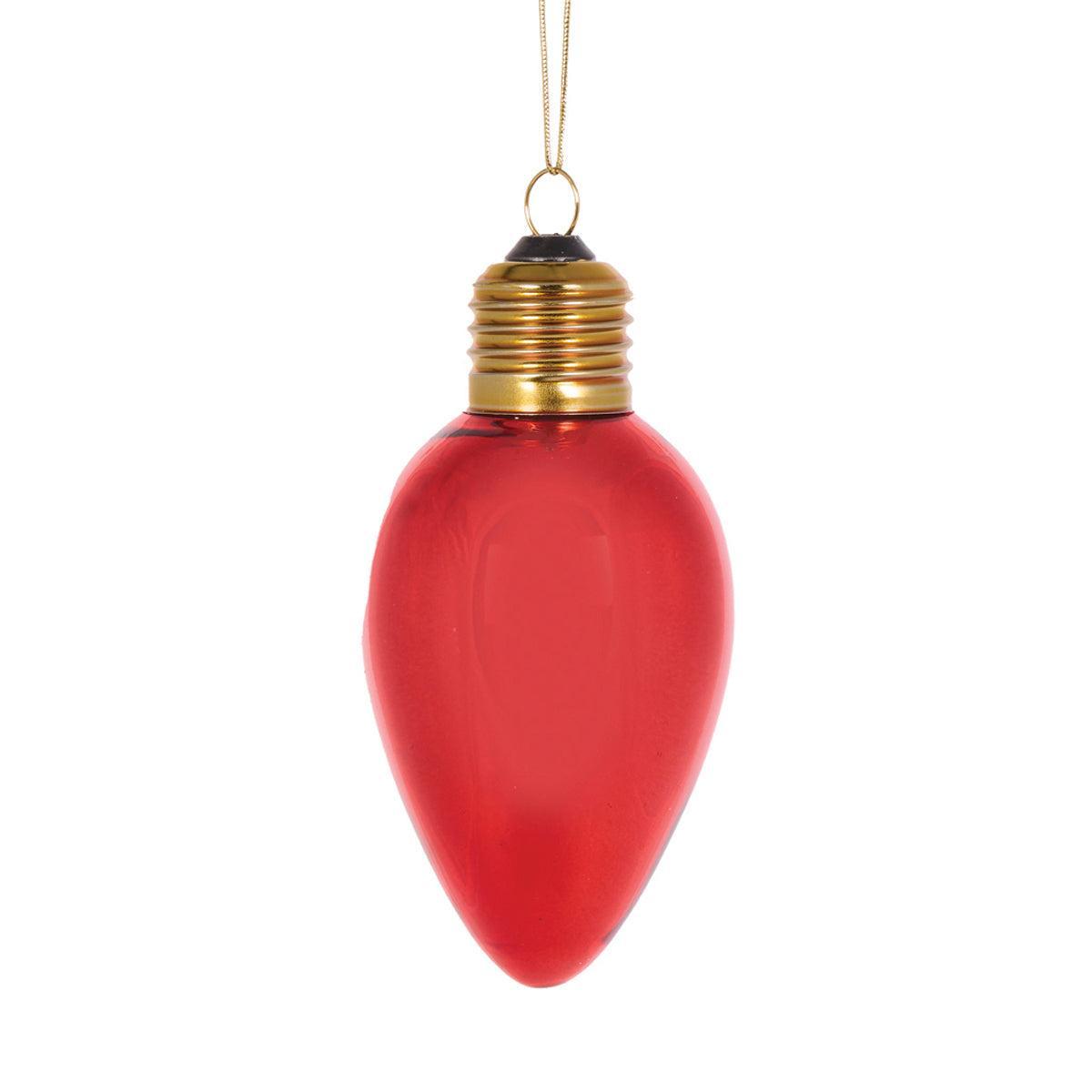 Retro Red Bulb Ornament-Holly and Ivy-Lima & Co