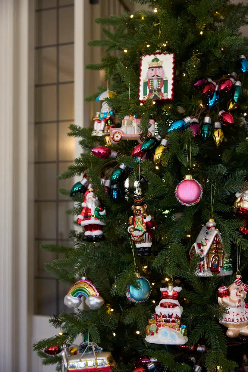 Retro Santa Down Chimney Hanging-Holly and Ivy-Lima & Co