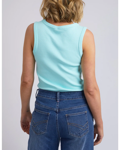 Rib Crew Tank - Blue-Elm Lifestyle-Lima & Co
