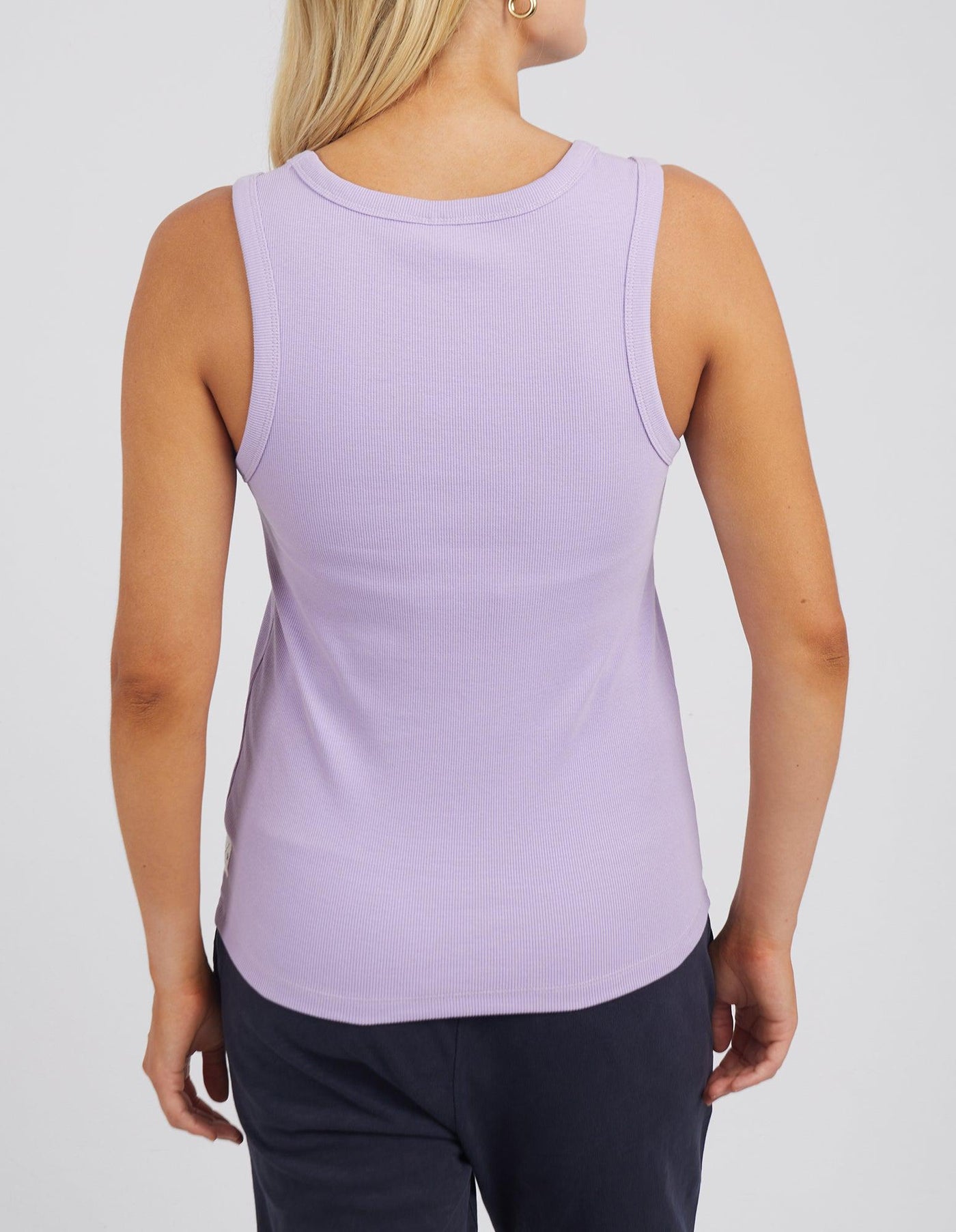 Rib Crew Tank - Periwinkle-Elm Lifestyle-Lima & Co