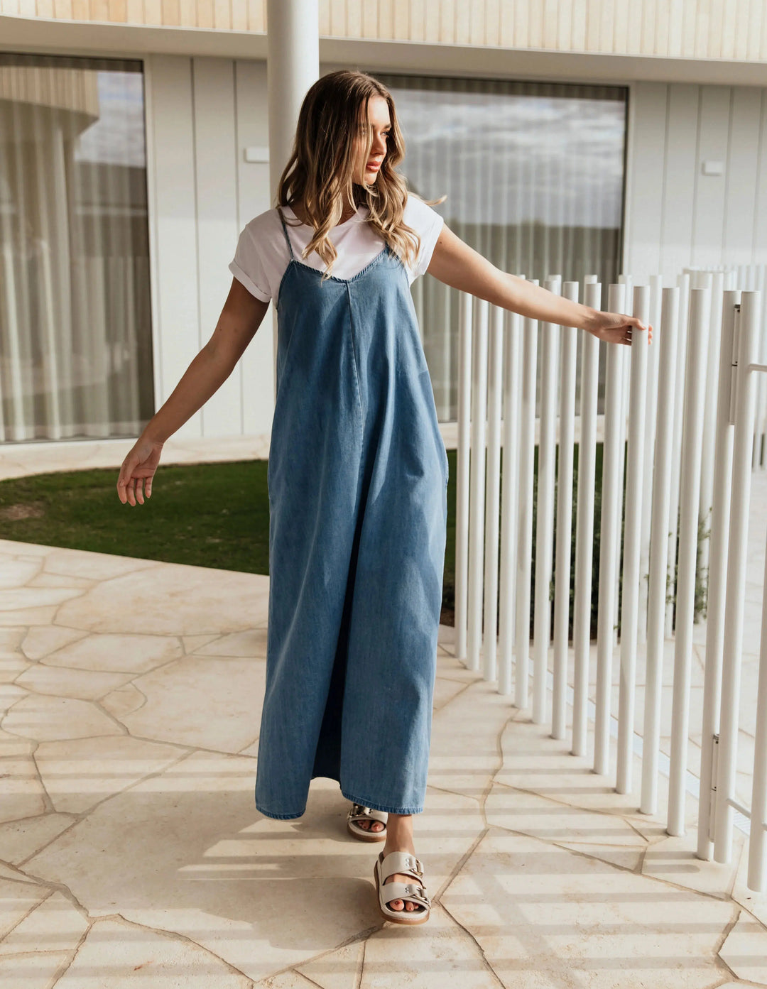 Roma Denim Dress - Mid Blue  Lima & Co