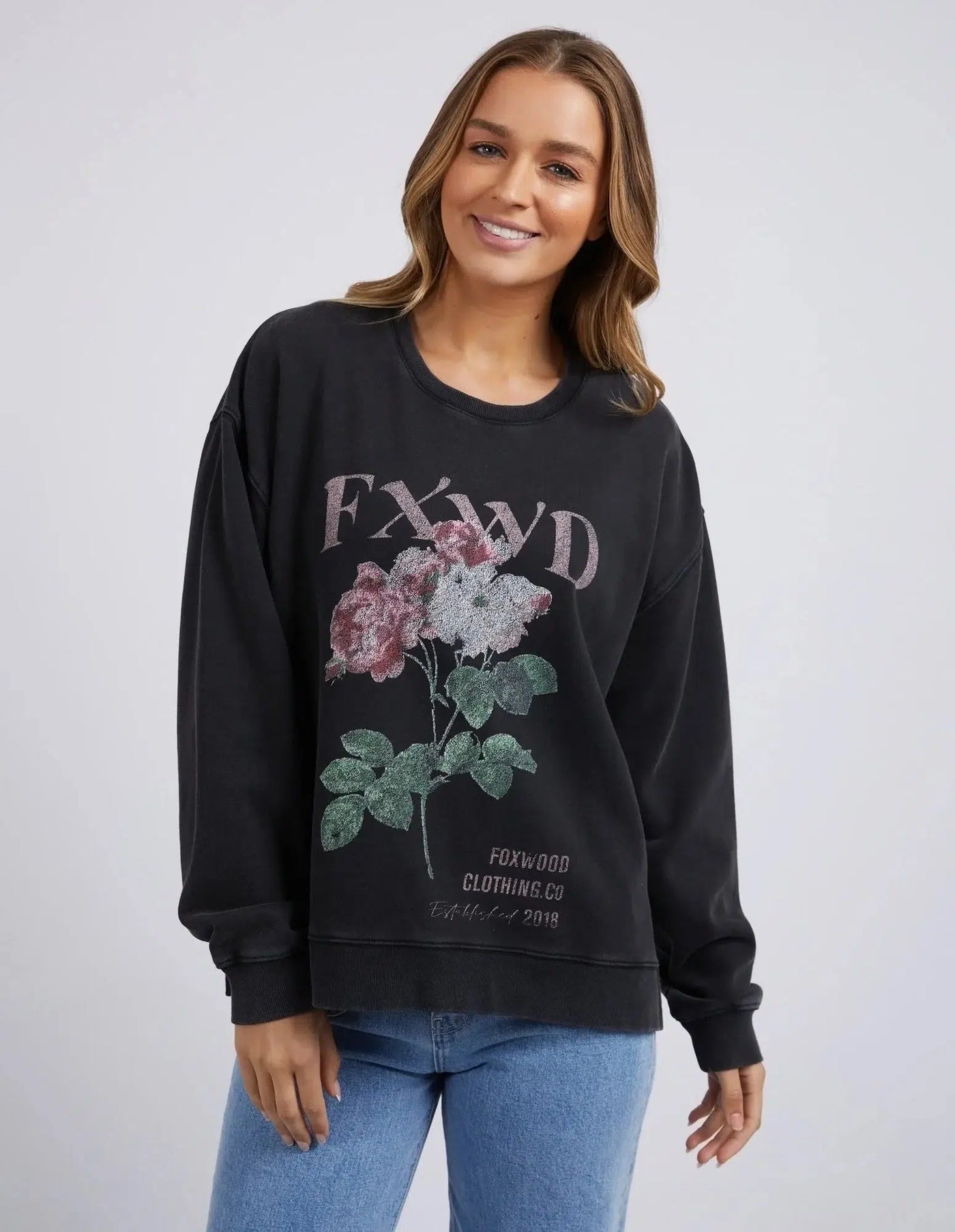 Rosa Crew - Washed Black-Foxwood-Lima & Co