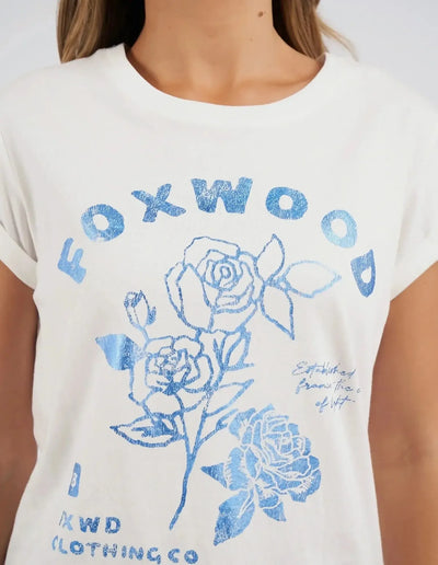 Rosette Tee - Vintage White-Foxwood-Lima & Co