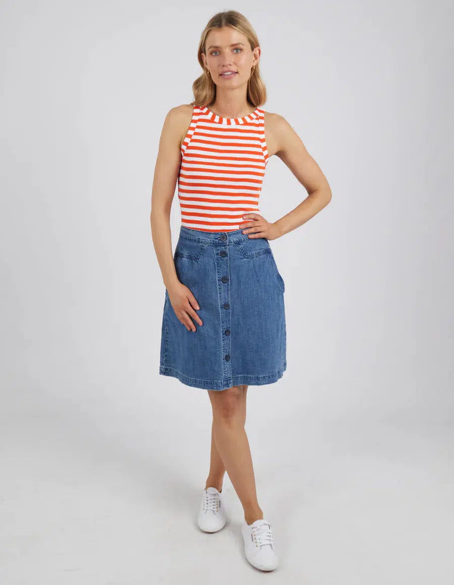 Ruth Tank - Orange/White Stripe-Foxwood-Lima & Co