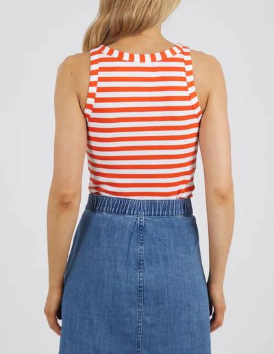 Ruth Tank - Orange/White Stripe-Foxwood-Lima & Co