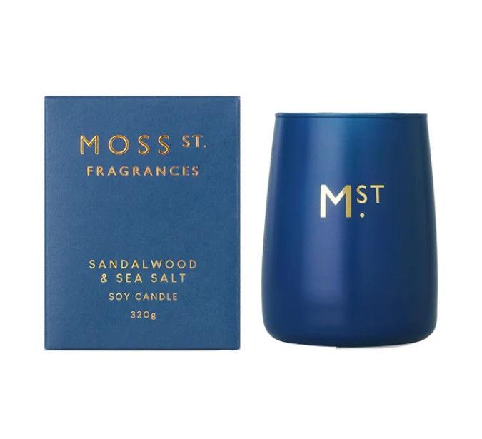 Sandalwood & Sea Salt 320g Candle - MOSS ST-Moss St-Lima & Co