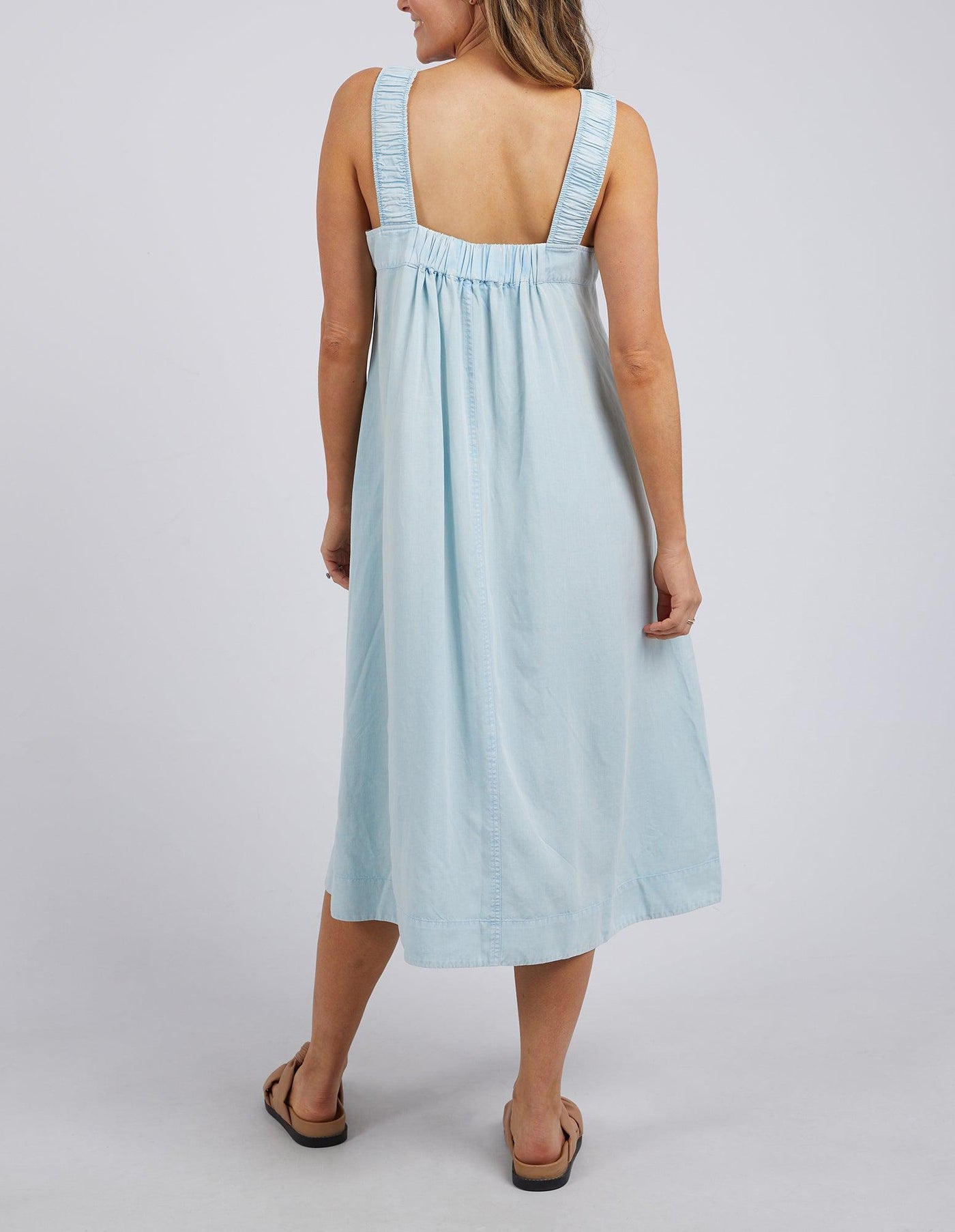 Sage Denim Dress - Light Blue-Foxwood-Lima & Co