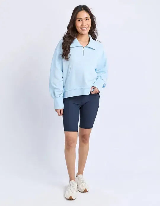 Sails Zip Crew - Light Blue-Foxwood-Lima & Co