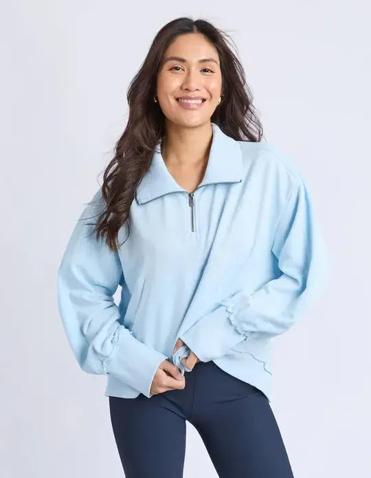 Sails Zip Crew - Light Blue-Foxwood-Lima & Co