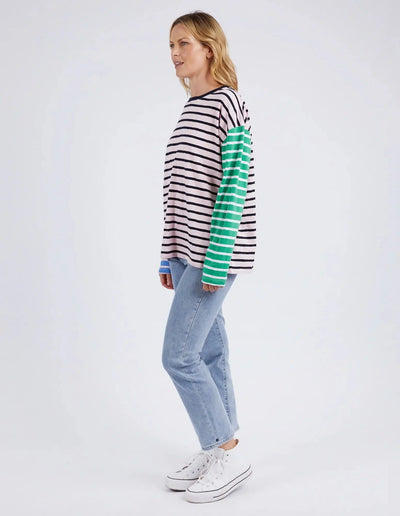 Sally Stripe L/S Tee - Pinkaboo-Elm Lifestyle-Lima & Co