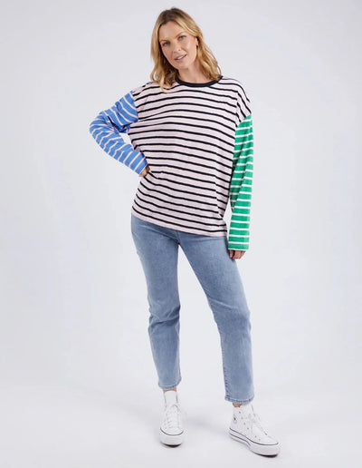 Sally Stripe L/S Tee - Pinkaboo-Elm Lifestyle-Lima & Co