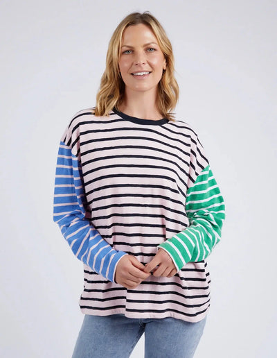 Sally Stripe L/S Tee - Pinkaboo-Elm Lifestyle-Lima & Co