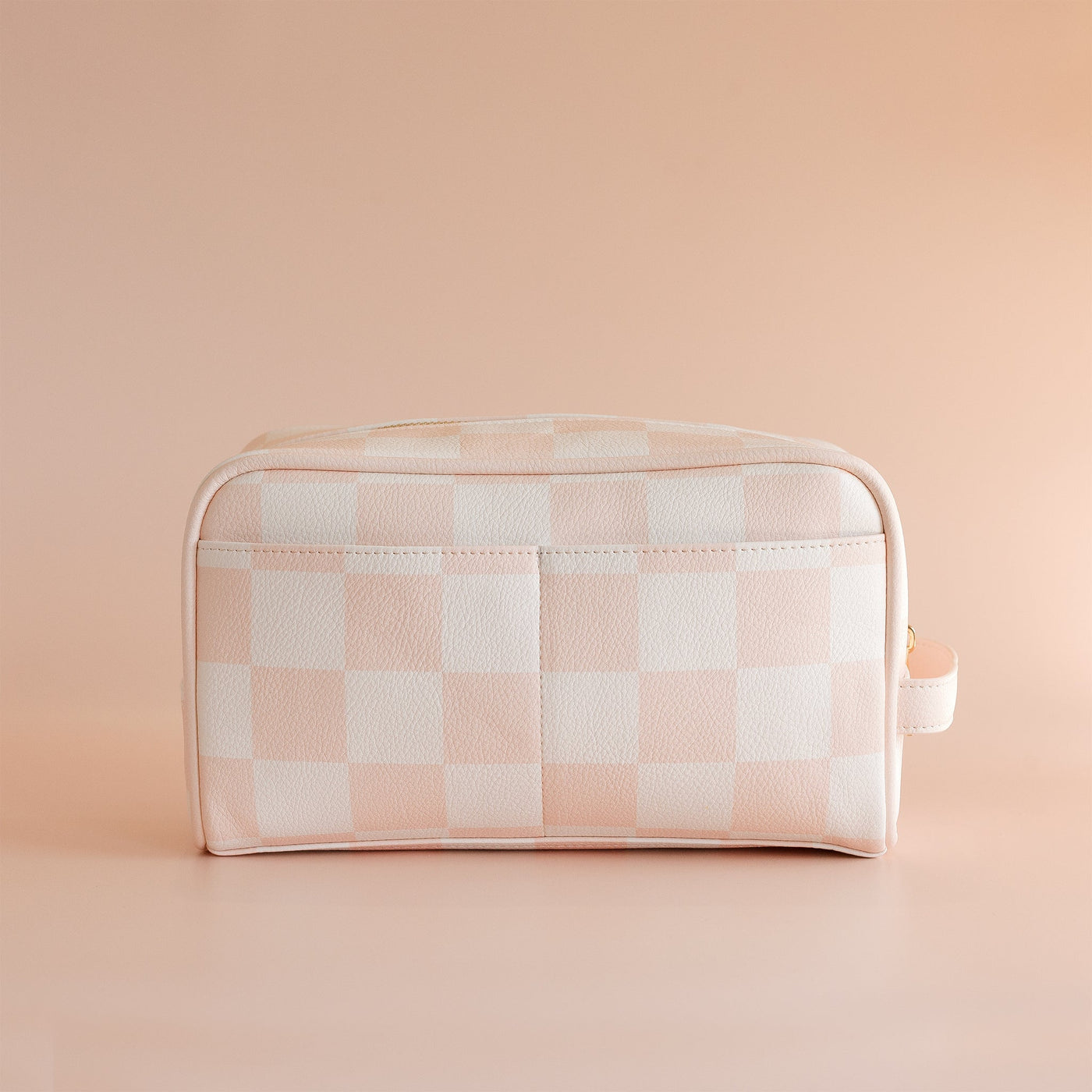 Salmon Check Wash Bag-Fox And Fallow-Lima & Co