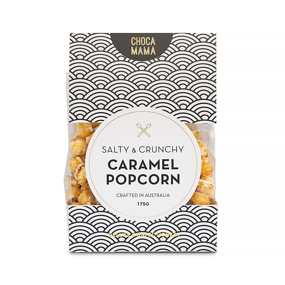 Salty & Crunchy Caramel Popcorn 175g-Chocamama-Lima & Co