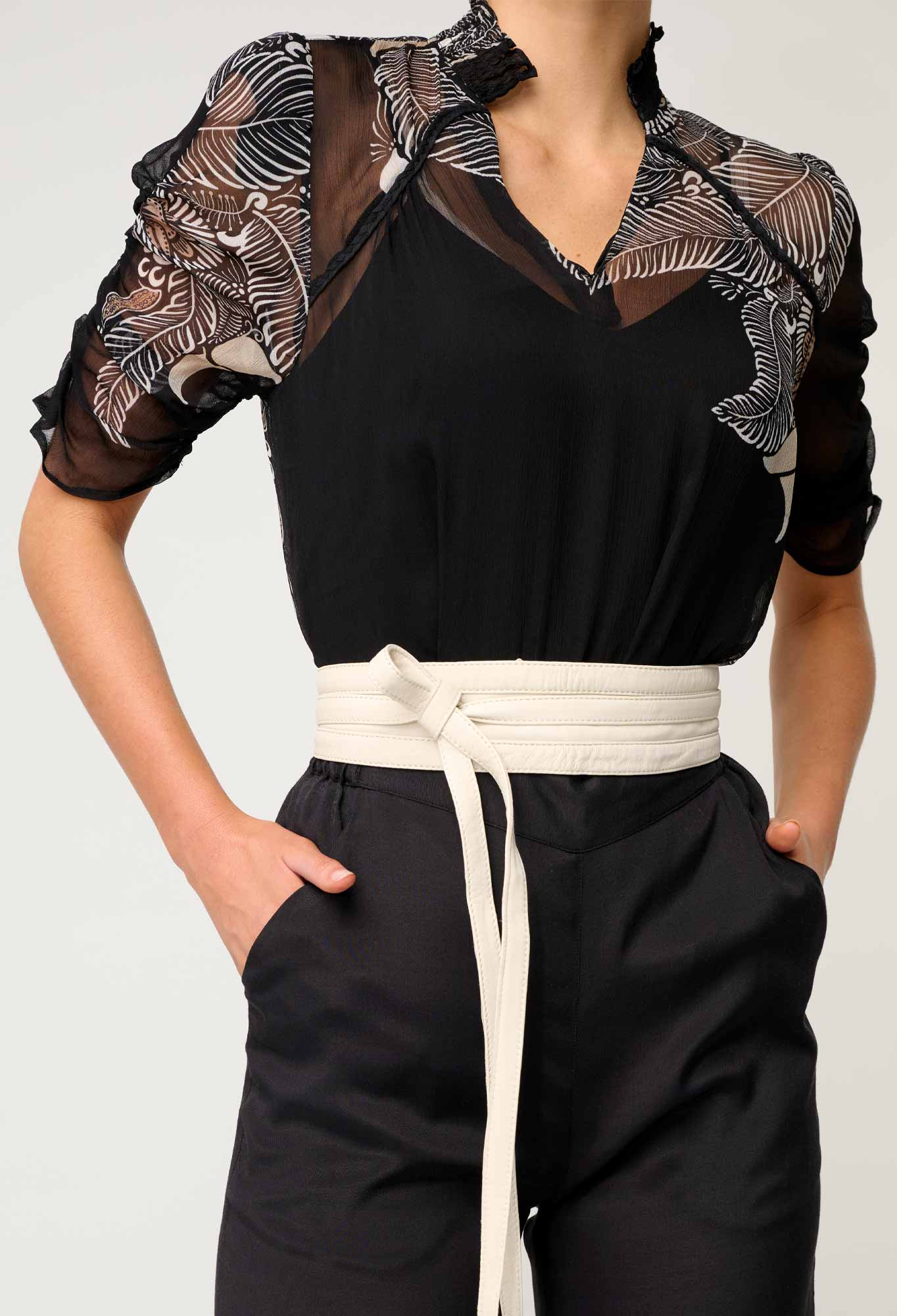 Samira Blouse - Onyx Casablanca-Once Was-Lima & Co