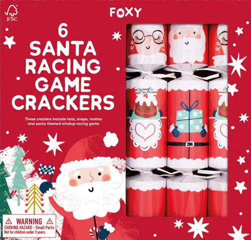 Santa Racing Crackers - Set of 6-Paperie-Lima & Co