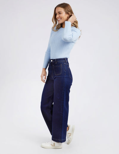 Sarah Wide Leg Jean - Blue-Foxwood-Lima & Co