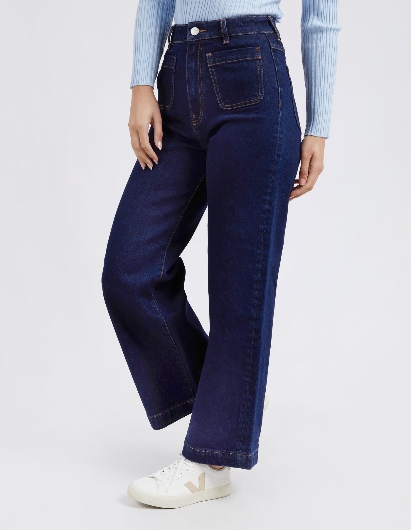 Sarah Wide Leg Jean - Blue-Foxwood-Lima & Co