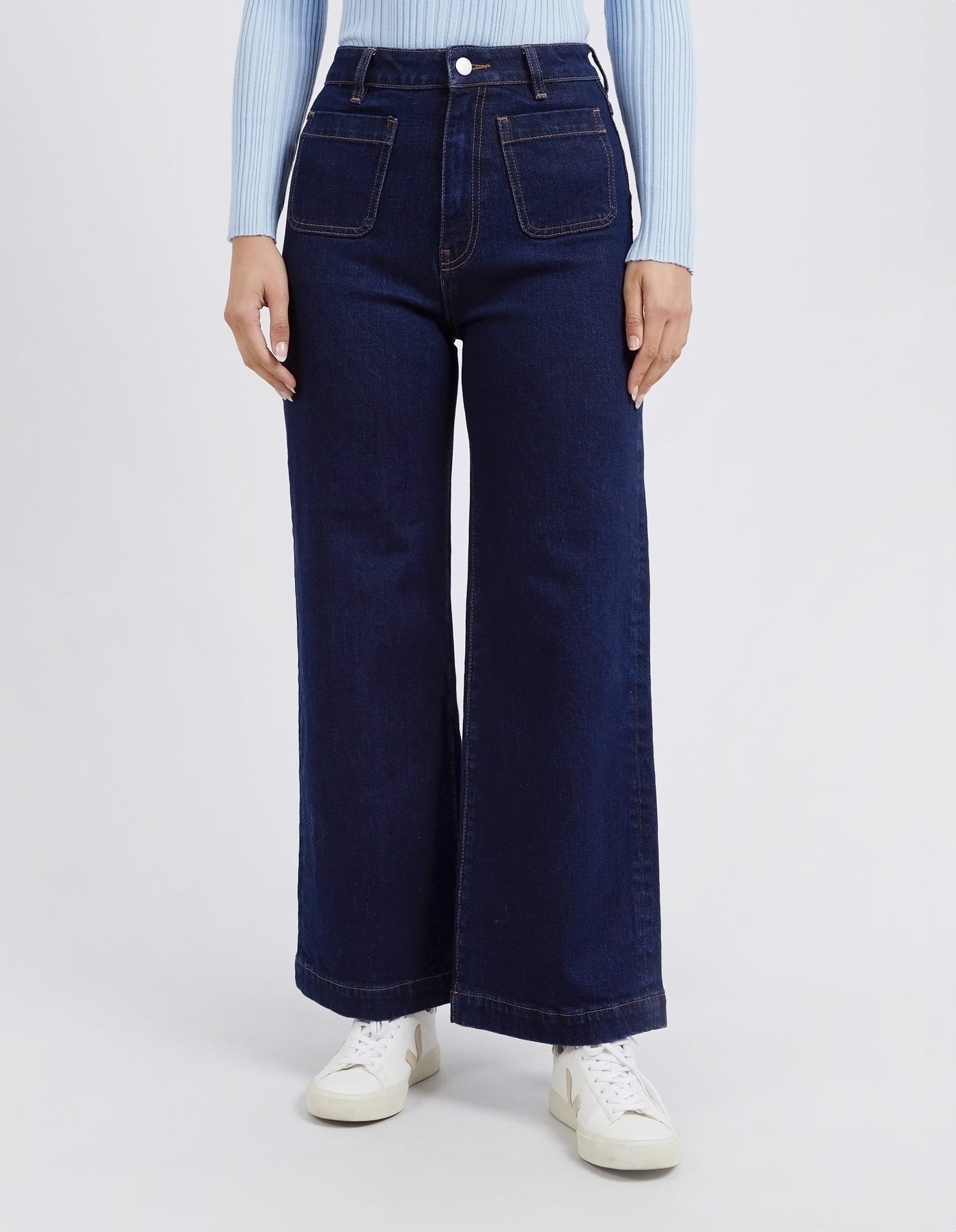Sarah Wide Leg Jean - Blue-Foxwood-Lima & Co