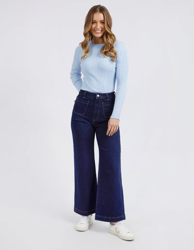 Sarah Wide Leg Jean - Blue-Foxwood-Lima & Co