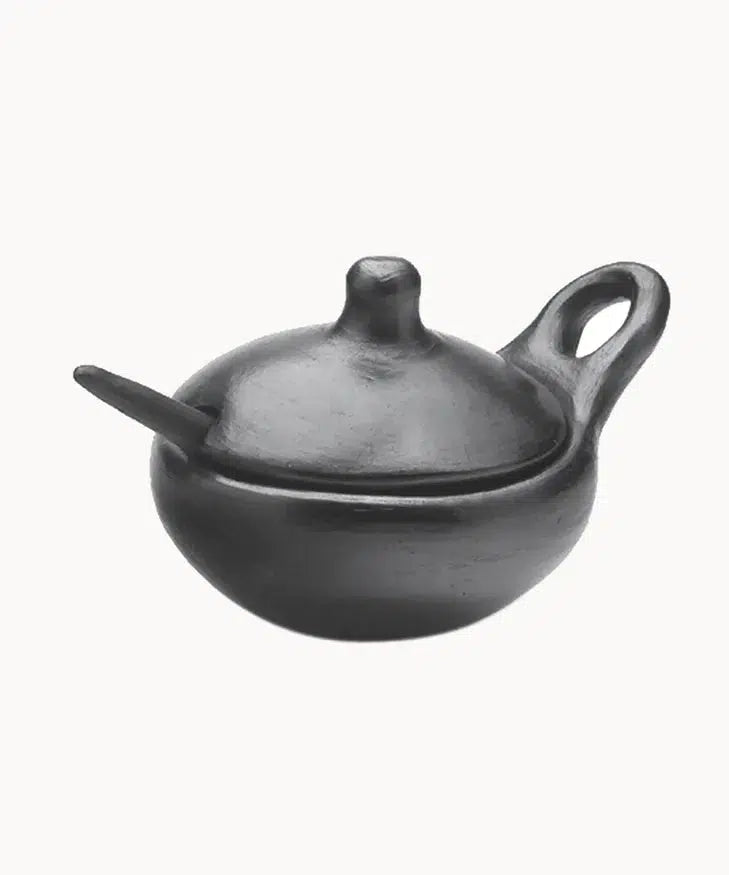 Sauceboat w lid and spoon-La Chamba-Lima & Co