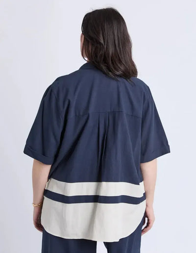 Scarlet Shirt - Navy-Elm Lifestyle-Lima & Co