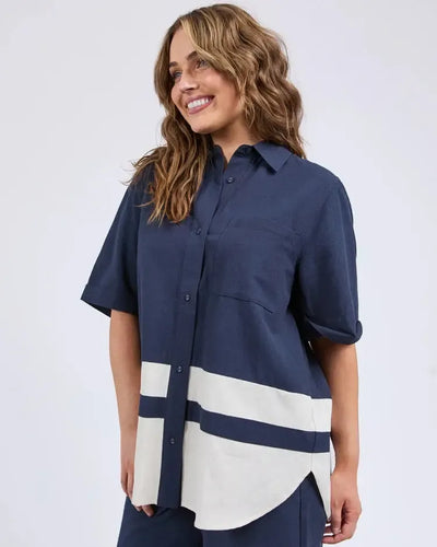 Scarlet Shirt - Navy-Elm Lifestyle-Lima & Co