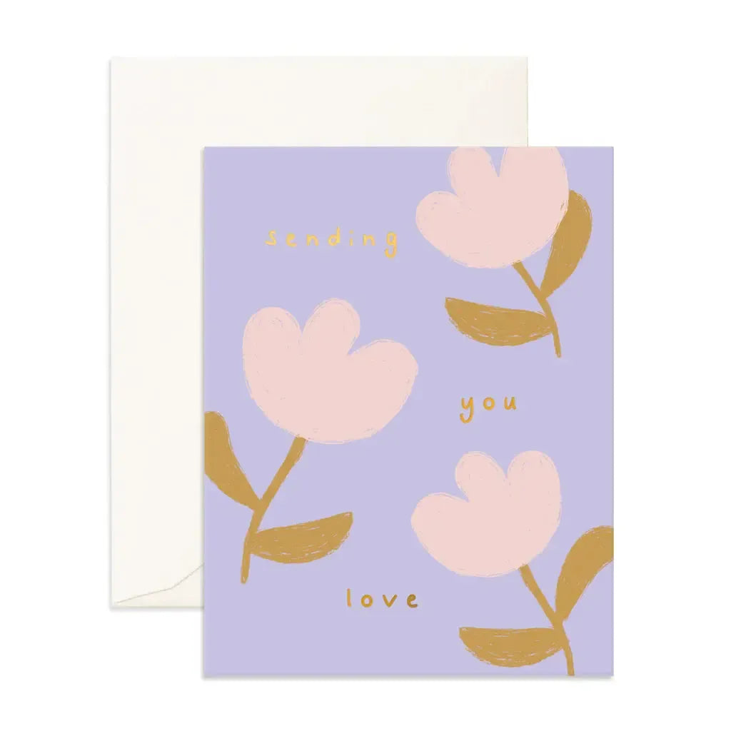 Sending Love Tulips Greeting Card-Fox And Fallow-Lima & Co