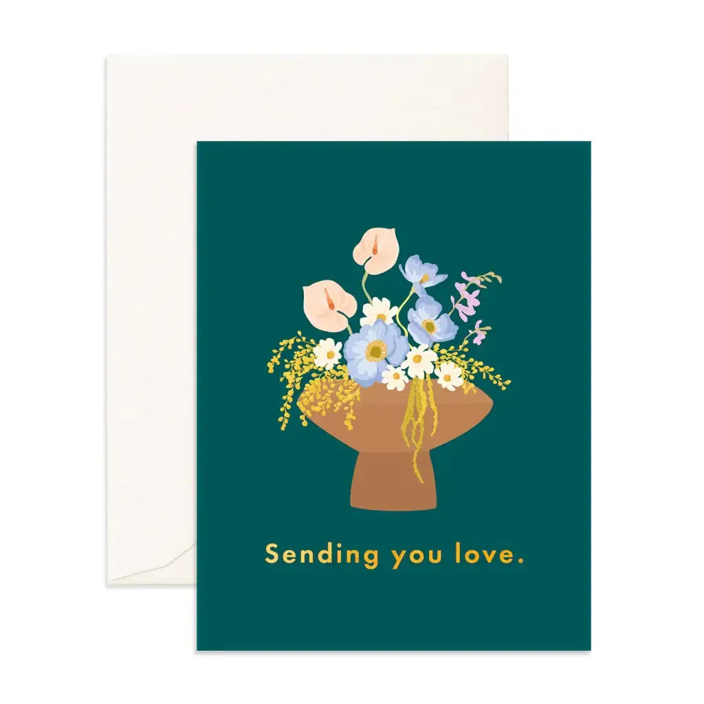 Sending You Love Vase Greeting Card-Fox And Fallow-Lima & Co
