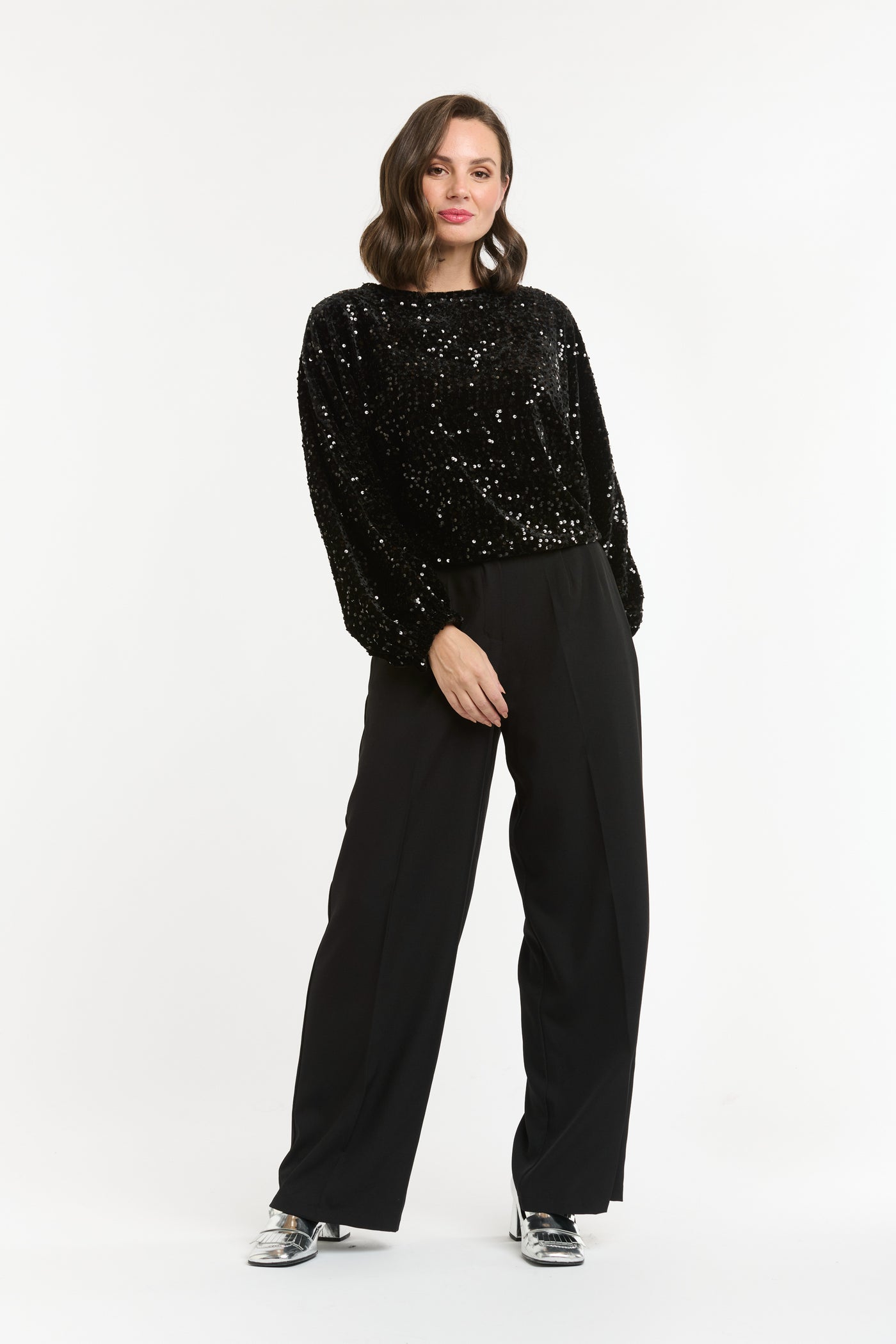 Sequin Top - Black-Urban Luxury-Lima & Co