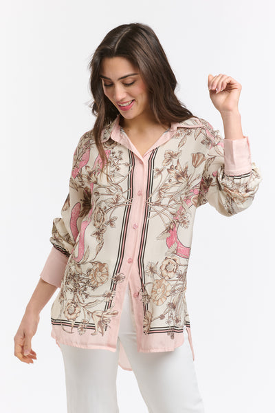 Serpent Blouse - Pink-Italian Star-Lima & Co