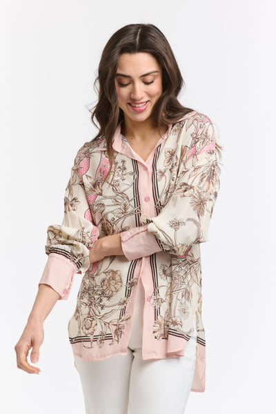 Serpent Blouse - Pink-Italian Star-Lima & Co