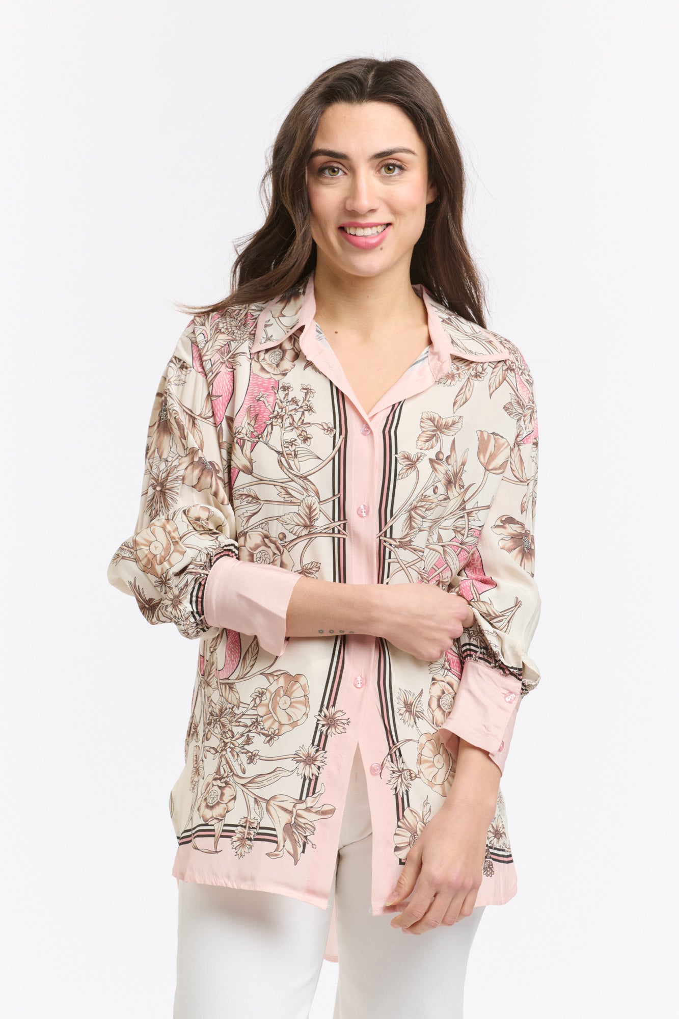Serpent Blouse - Pink-Italian Star-Lima & Co