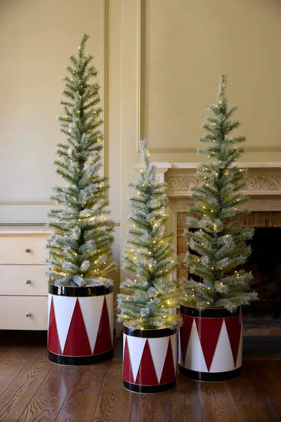 Set/3 Traditional Harlequin Drums-Holly and Ivy-Lima & Co