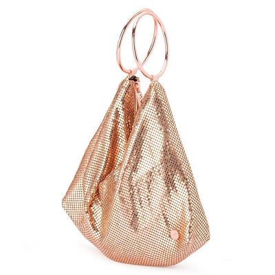 Shar Mesh Convertible Bag - Rose Gold-Olga Berg-Lima & Co