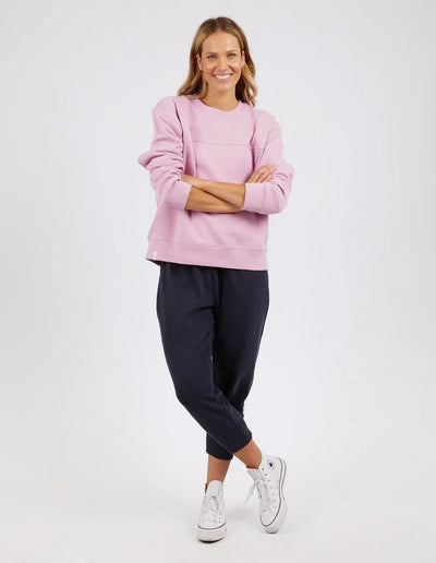 Shelly Fleece Crew - Peony-Elm Lifestyle-Lima & Co