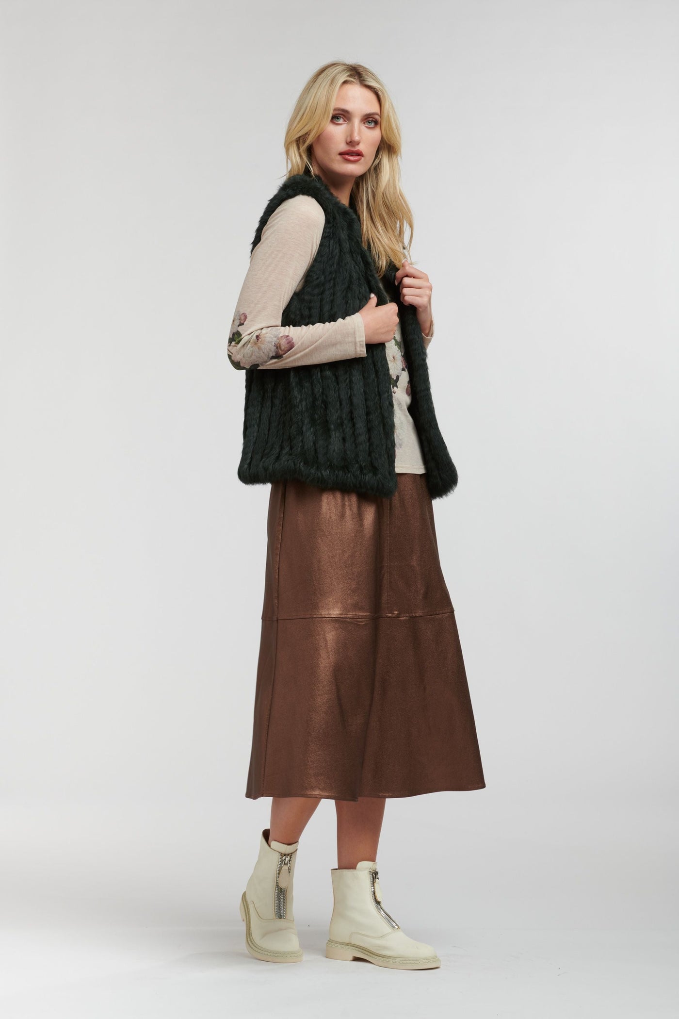 Shine Your Way Skirt - Copper-365 Days-Lima & Co