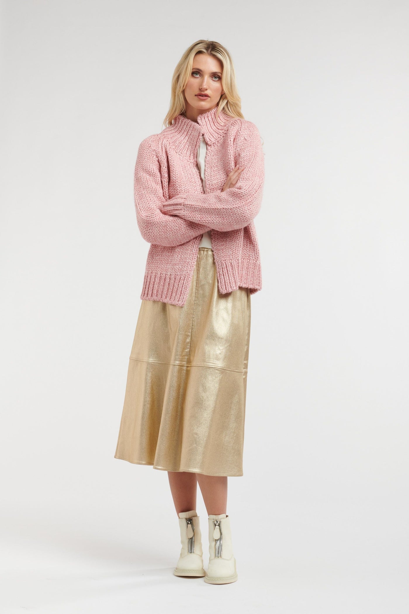 Shine Your Way Skirt - Gold-365 Days-Lima & Co