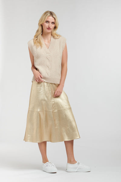 Shine Your Way Skirt - Gold-365 Days-Lima & Co